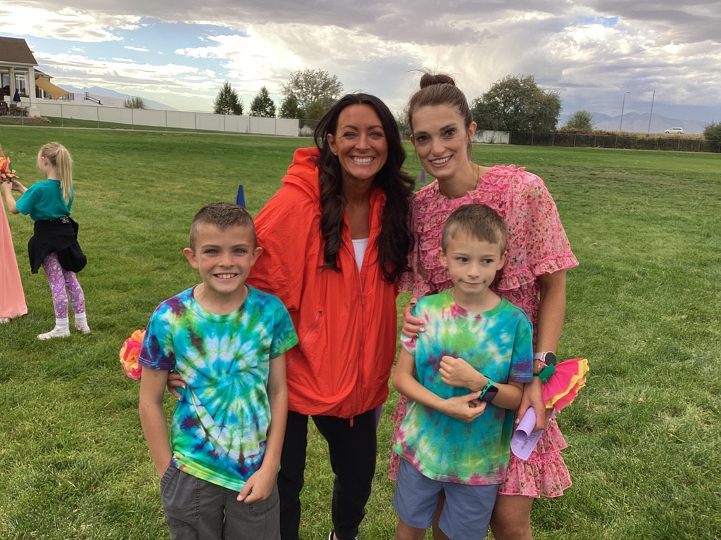 moms and students pictured outside