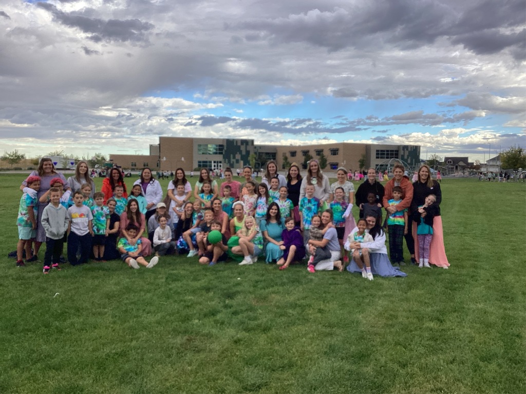 moms and students pictured outside
