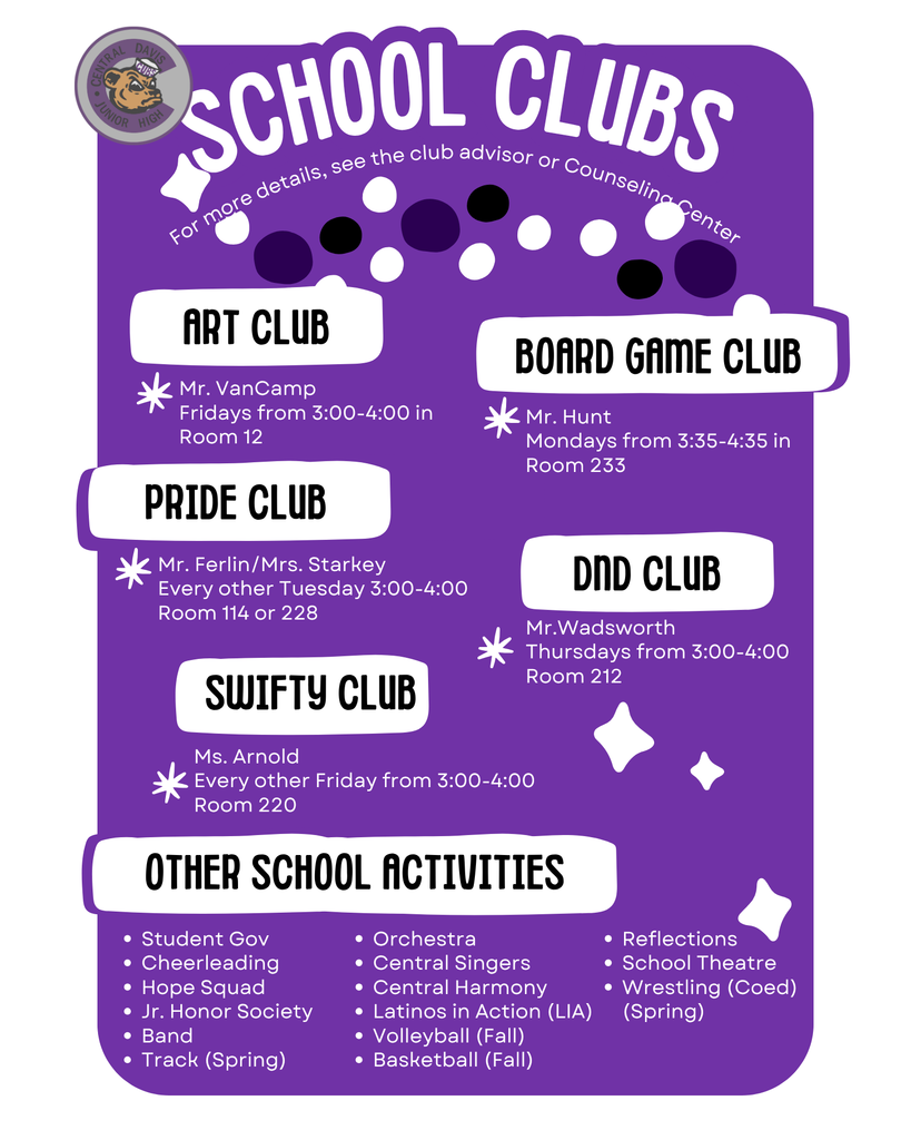 School Clubs at Central Davis