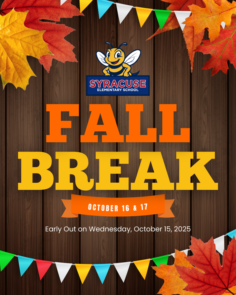 fall break october 16 and 17 early out on wednesday october 15 2015