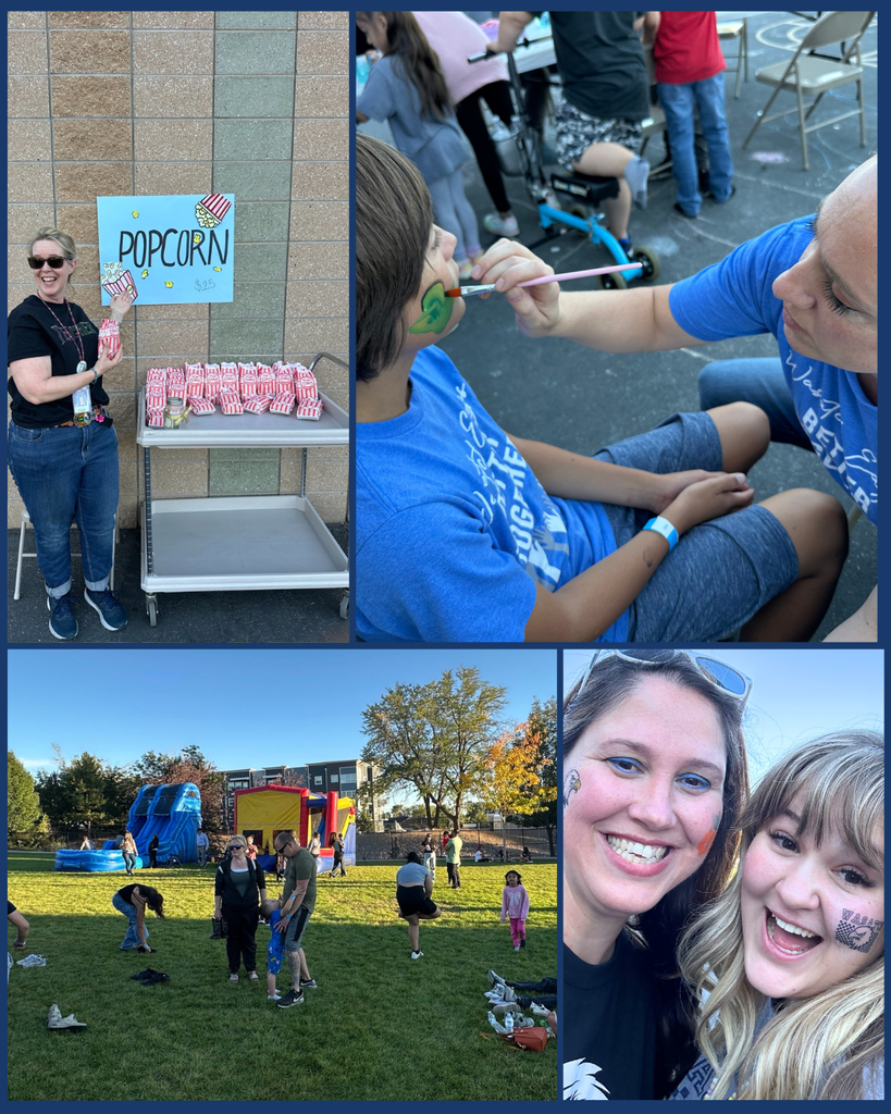 A collage of photos from the Wasatch Elementary Back to School Carnival.