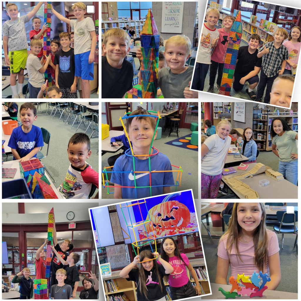 Students playing with makerstations in the library.