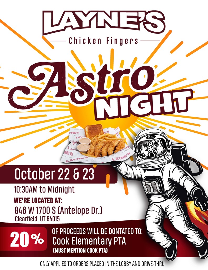 Layne's Spirit Night Flyer