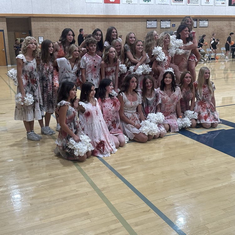 FFJH cheerleaders after their thriller dance