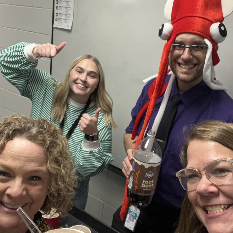our fourth grade teachers, and Mr. Reid, our principal can be seen enjoying the root beer float celebration.
