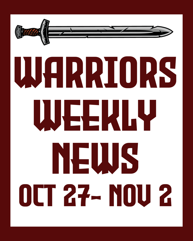 Warriors Weekly News Oct 27-Nov 2
