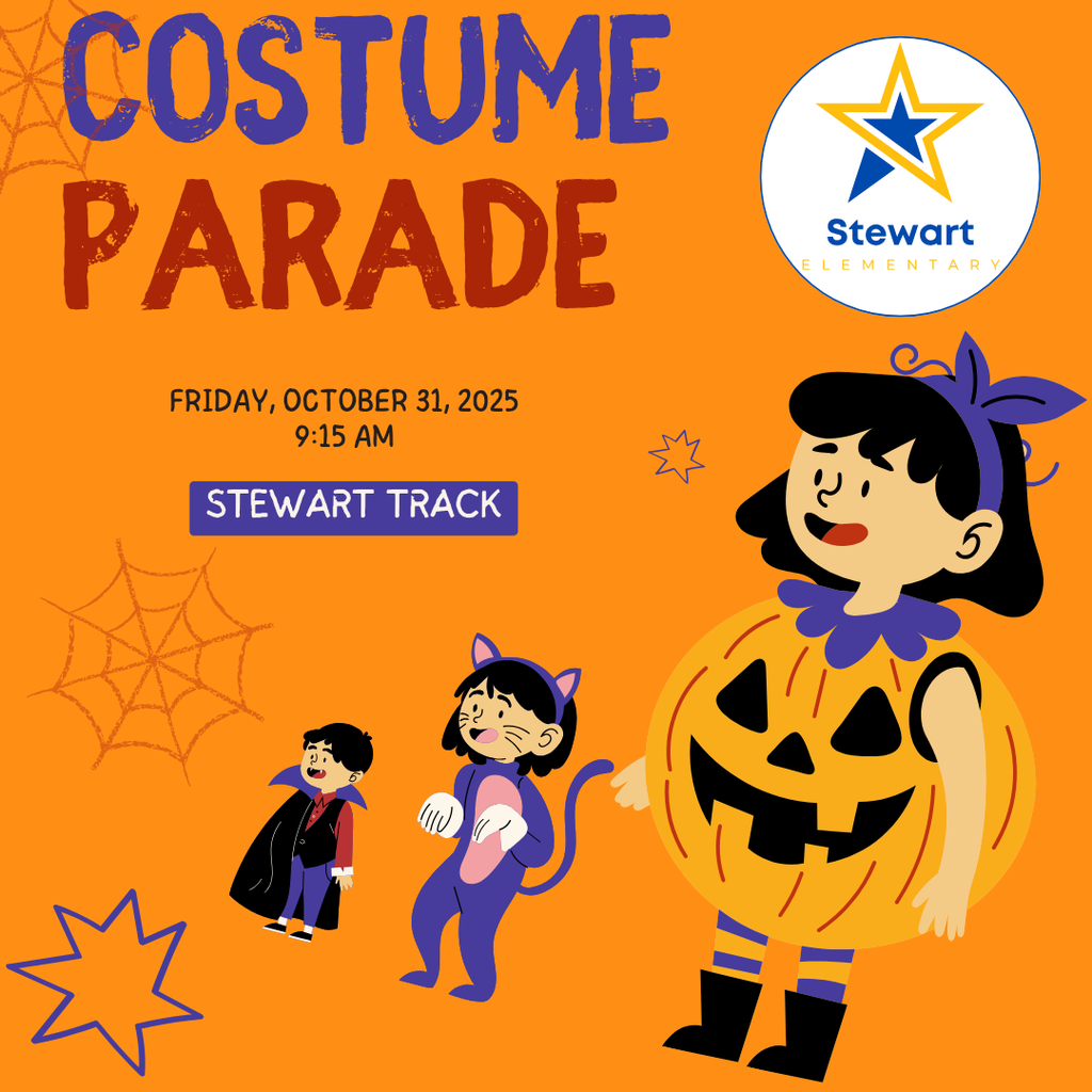 Costume Parade Friday October 31, 2025 9:15 am Stewart track
