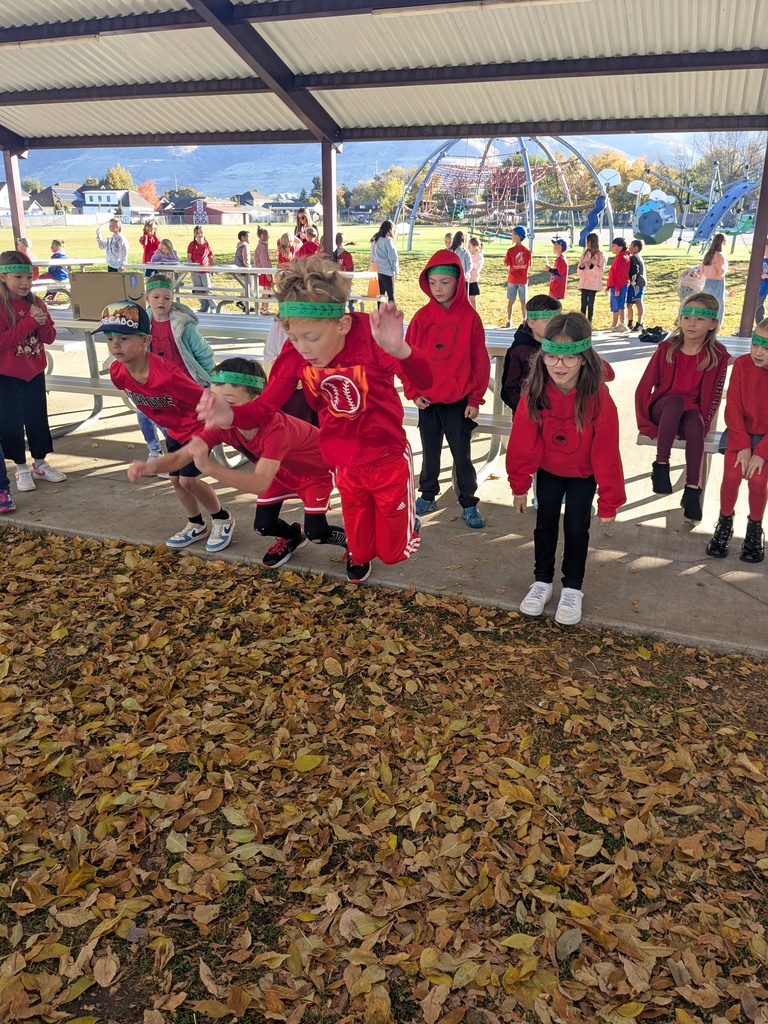 2nd Grade students lined up for the long jump. 