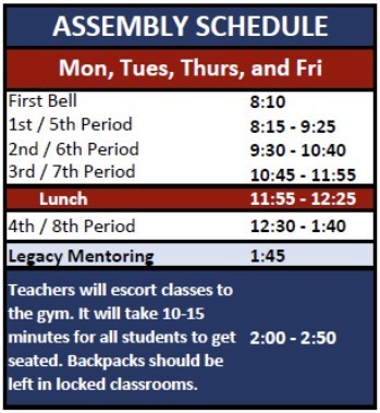 Assembly Bell Schedule
