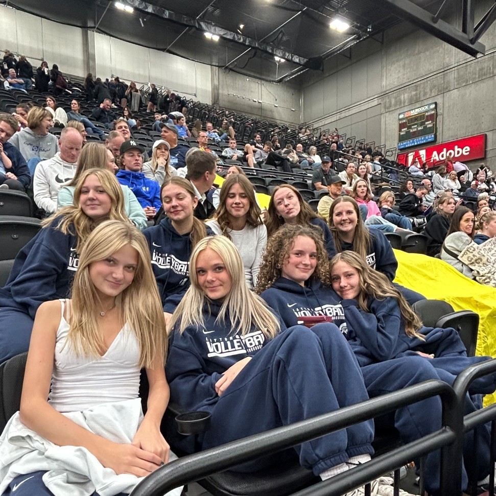 Lancers fans at the state volleyball playoffs