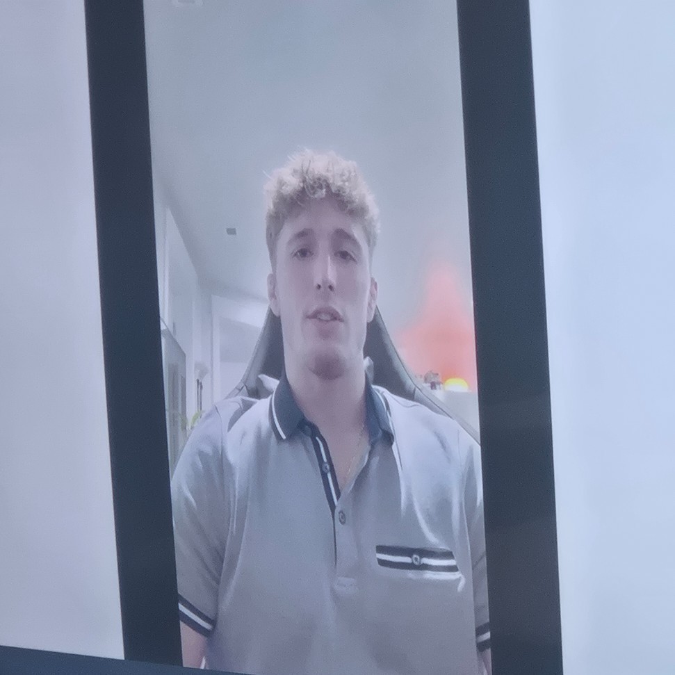 Former LHS state champion wrestler Terrell Barraclough accepted his Hall of Fame induction through a video he sent