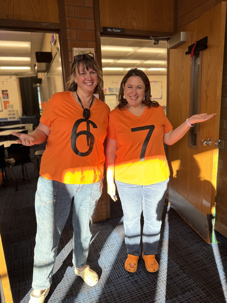 Our math teachers having fun with the 67 trend for Halloween.
