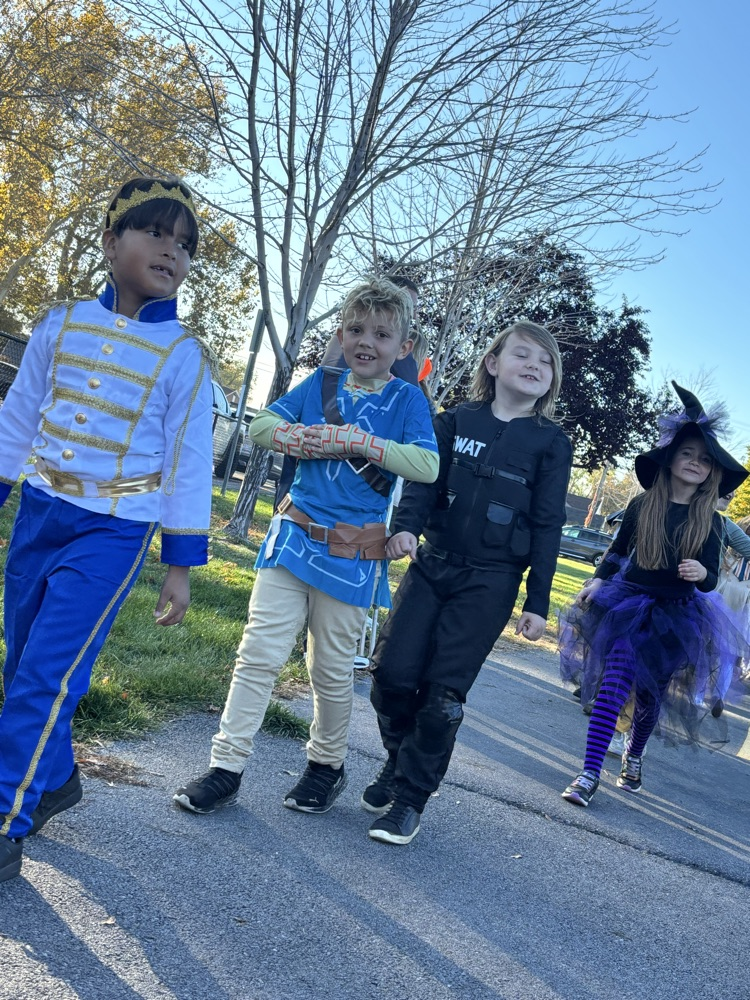 Student stressed in costumes for parade