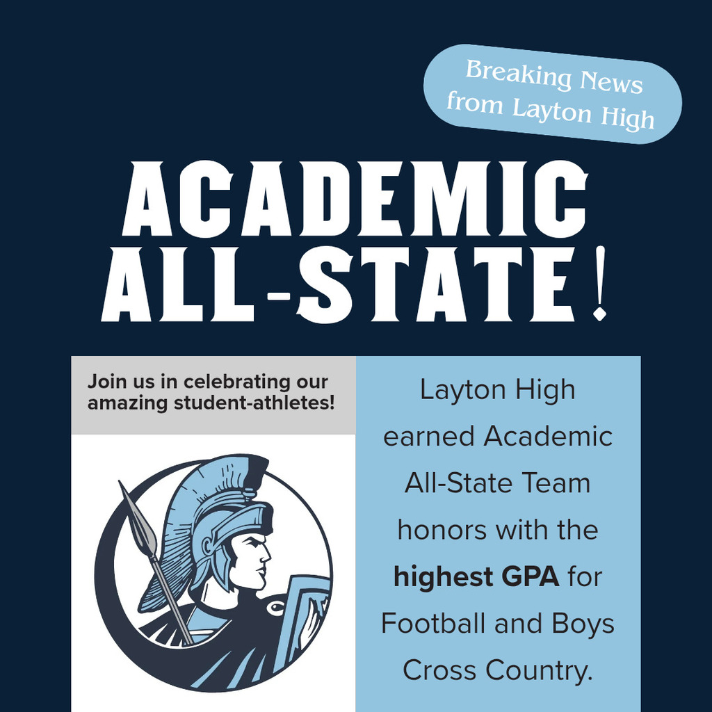 announcement of LHS getting Academic all state honors for Football and boys Cross country