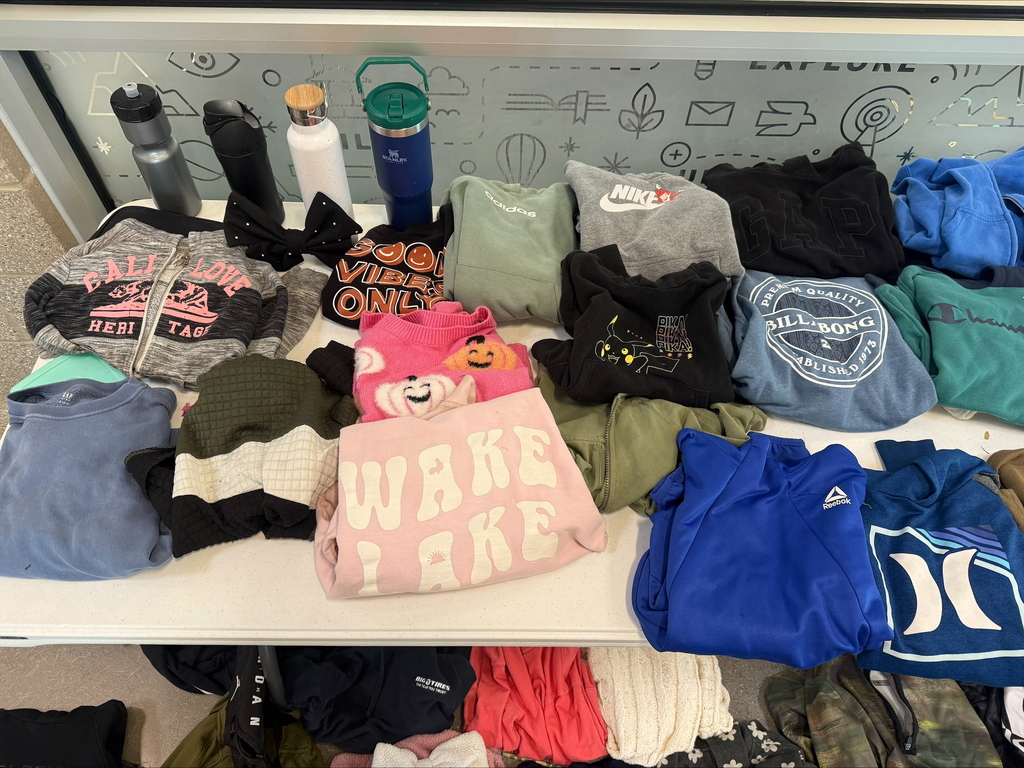 clothing folded on a table