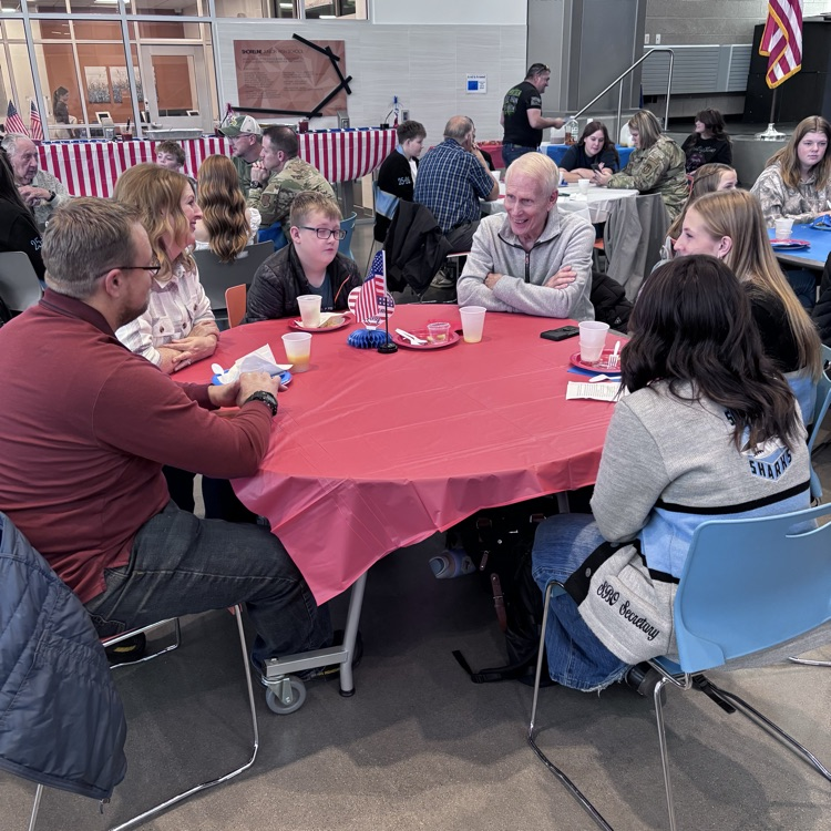 students screening veterans