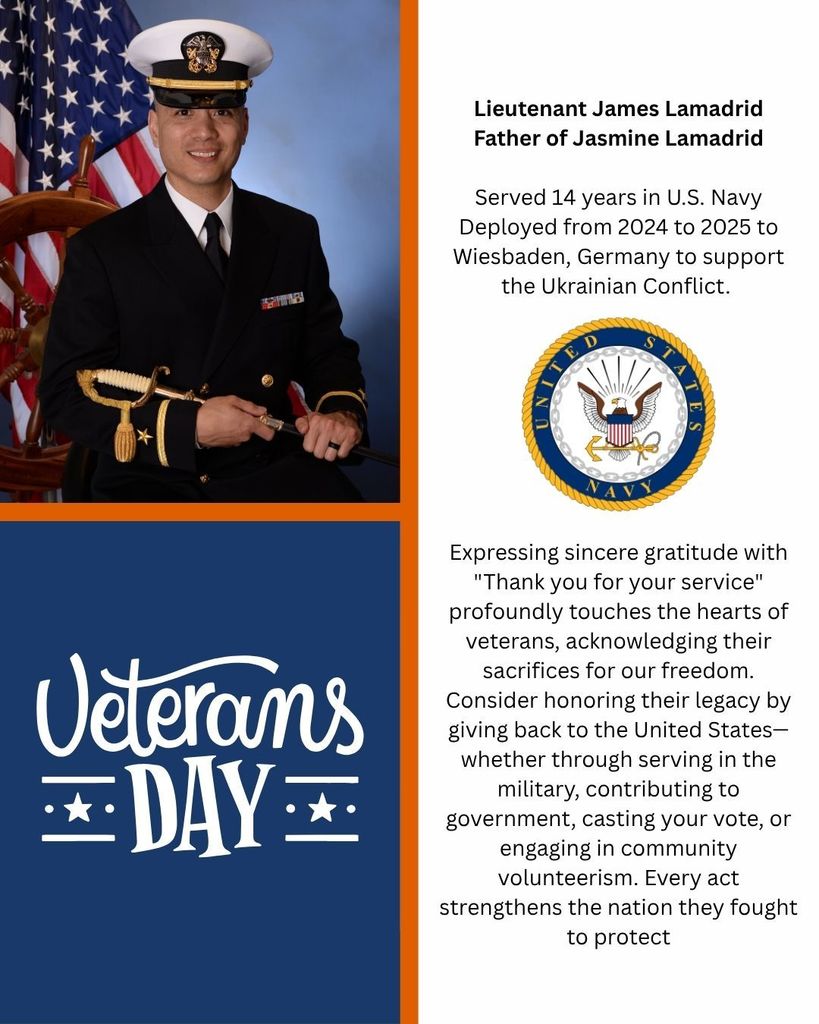 A man in navy Uniform posing for a professional portrait