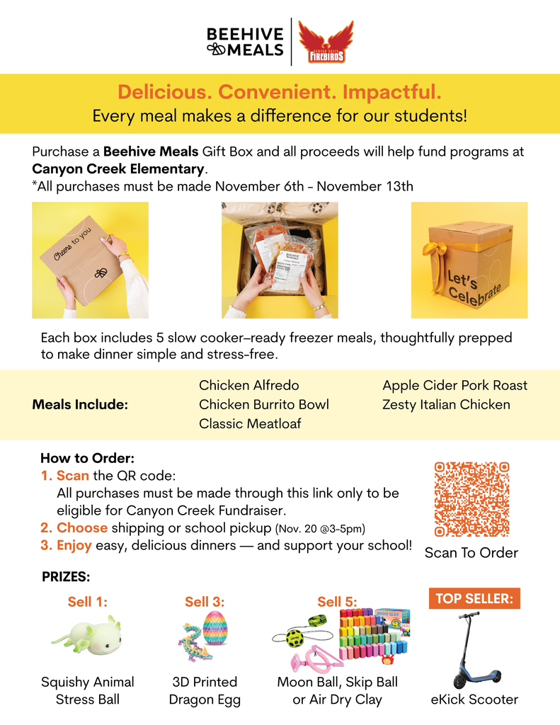 Beehive Meals Fundraiser Flyer 