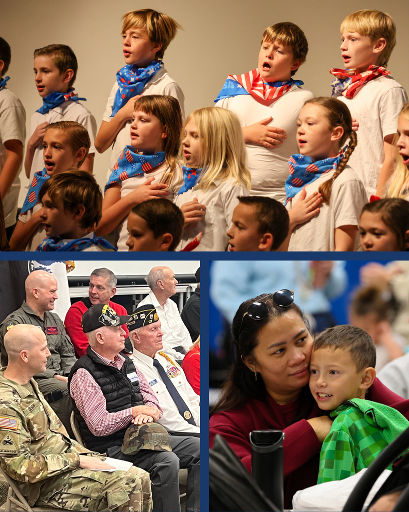 A collage of photos from Veterans Day across Davis School District. 