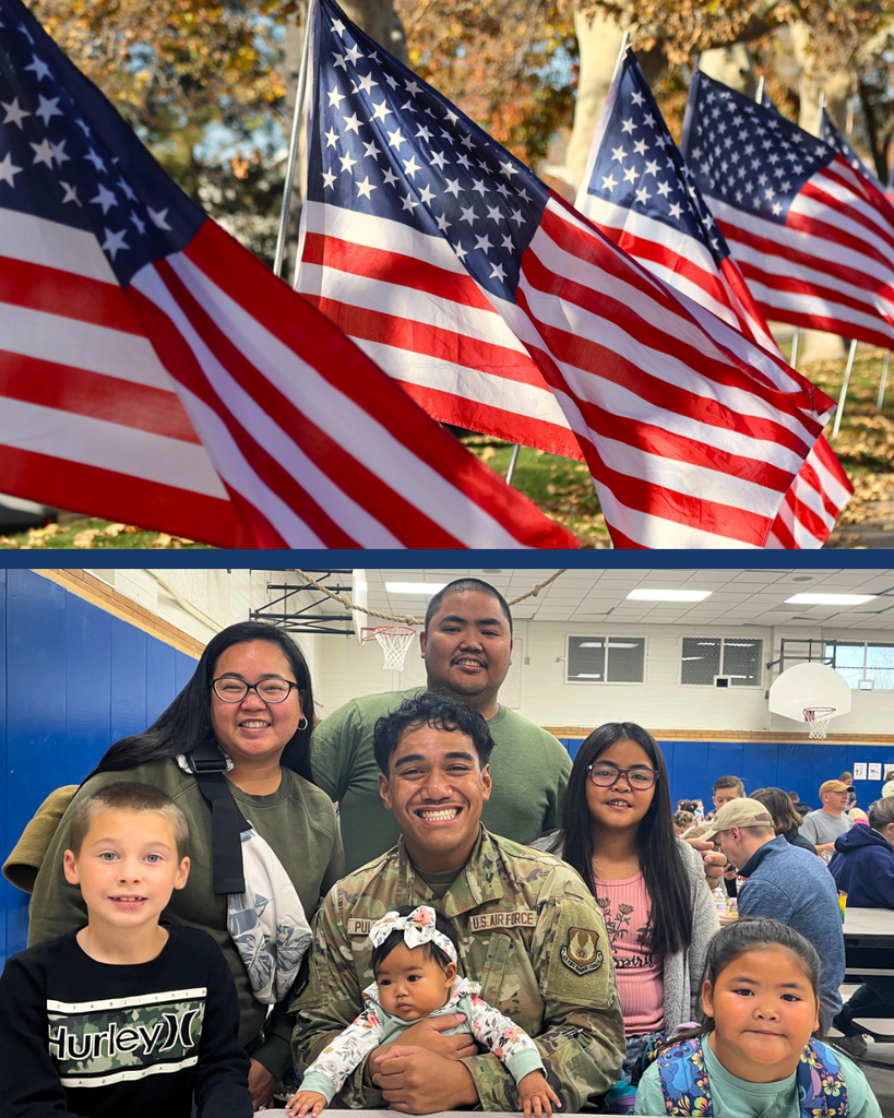 A collage of photos from Veterans Day across Davis School District. 