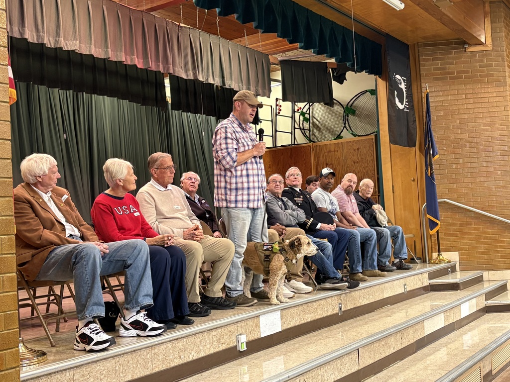 Image of Veterans at Veterans Day Assembly