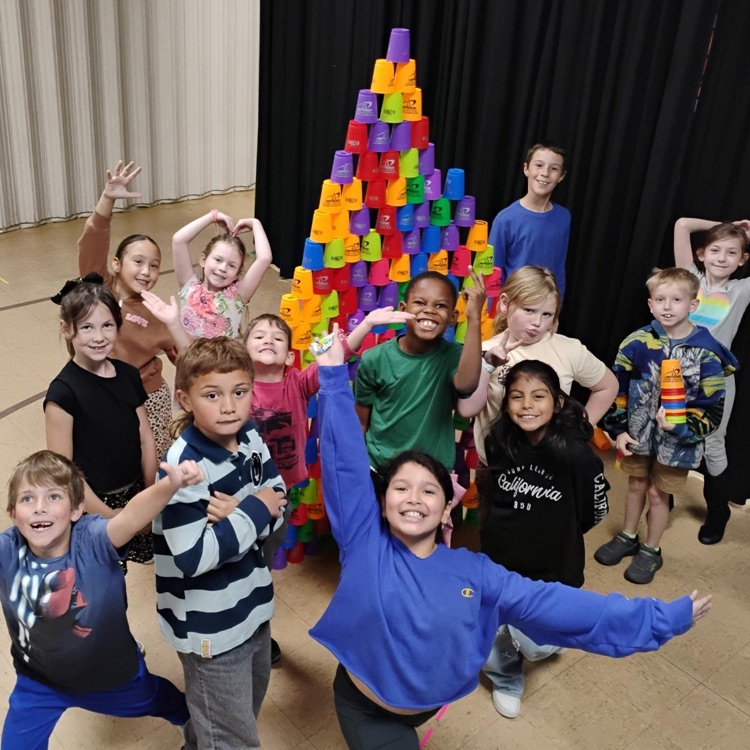 Students Stacking cups!