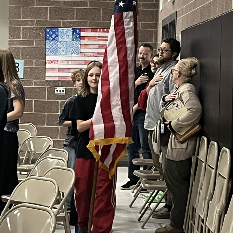 Students doing flag ceremony