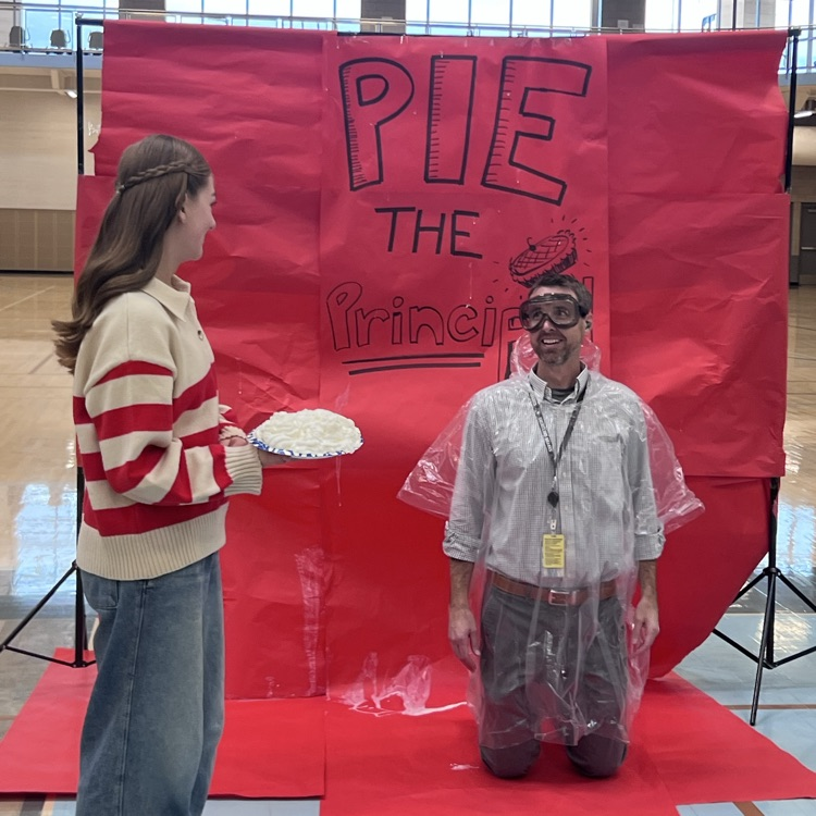 Mr. Hammer prepares to get a pie to the face.
