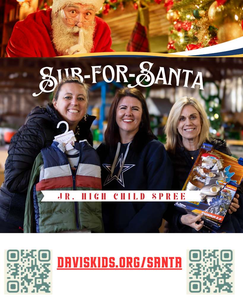 Sub for santa jr. high child spree daviskids.org/santa