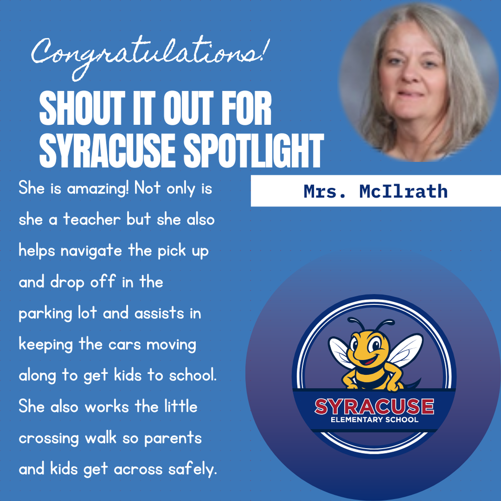 shout it out Mrs. McIlrath