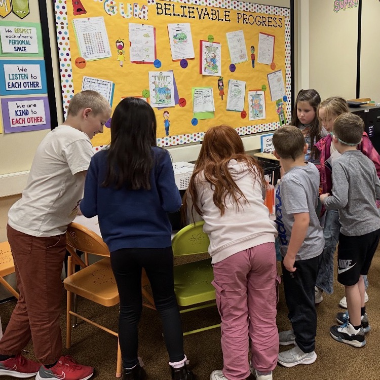 students during presentation