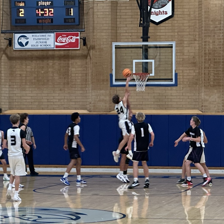 FFJH basketball player shooting the ball