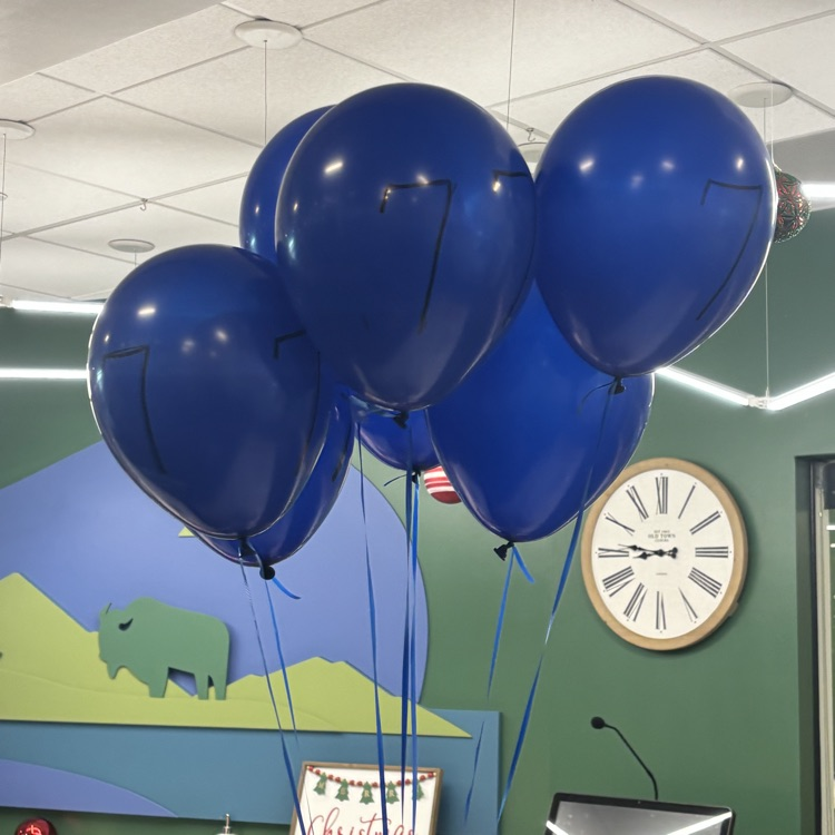 blue office balloons