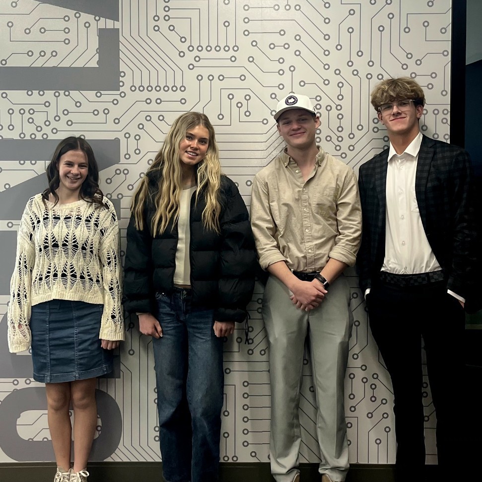 To mail and two female students who competed at the weber state university sales event