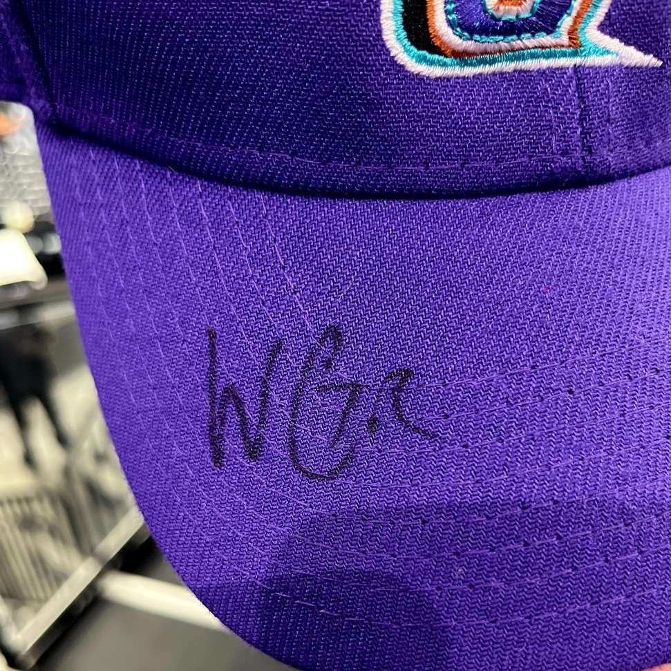 Utah jazz hat autographed by walter clayton junior that the students gave to their teacher