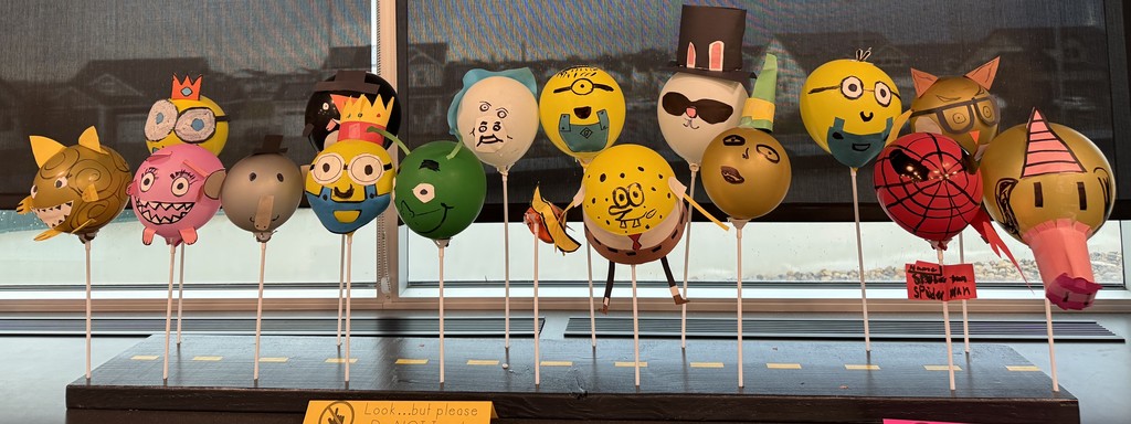 balloons decorated like floats for the Macy's Thanksgiving Parade