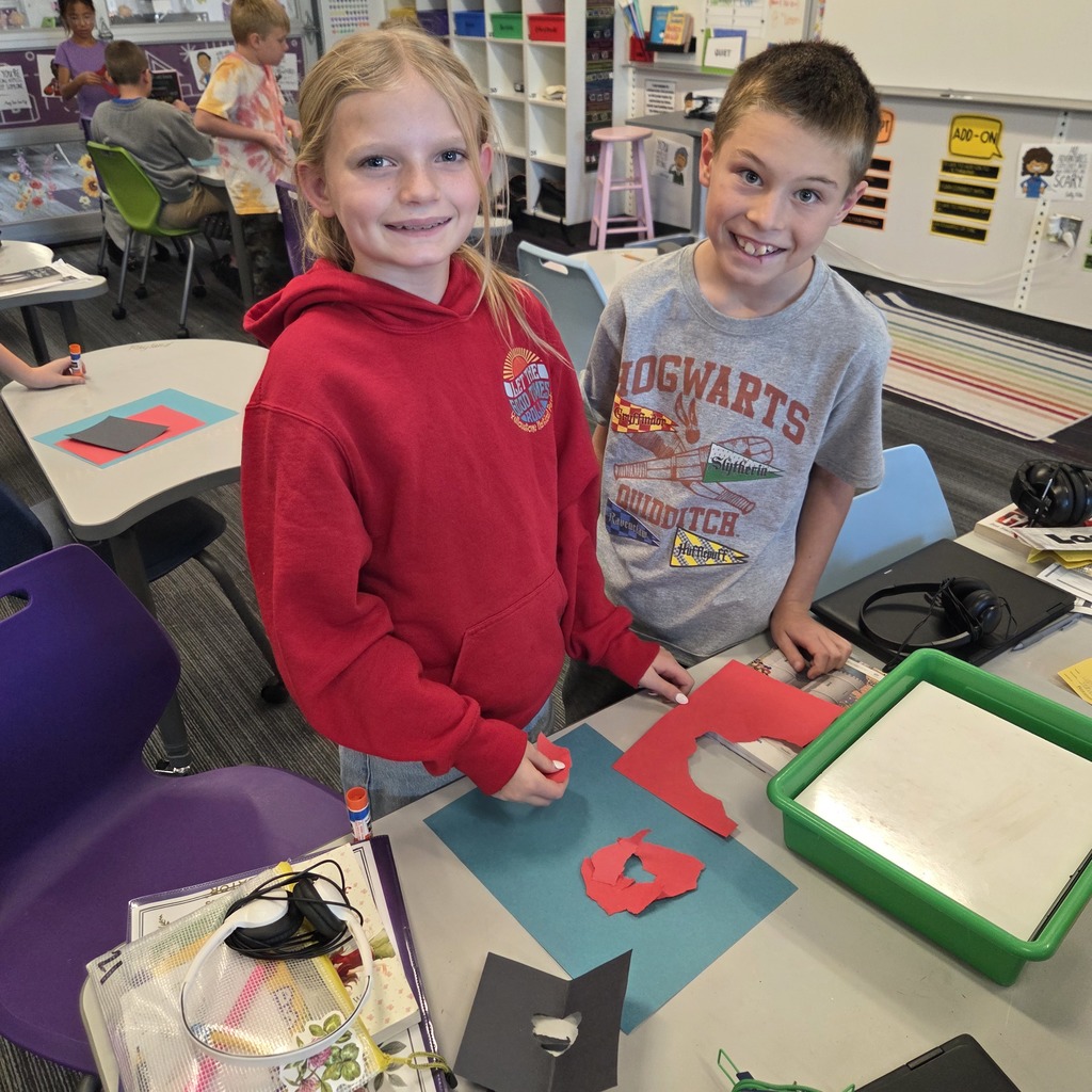 Students making poppies