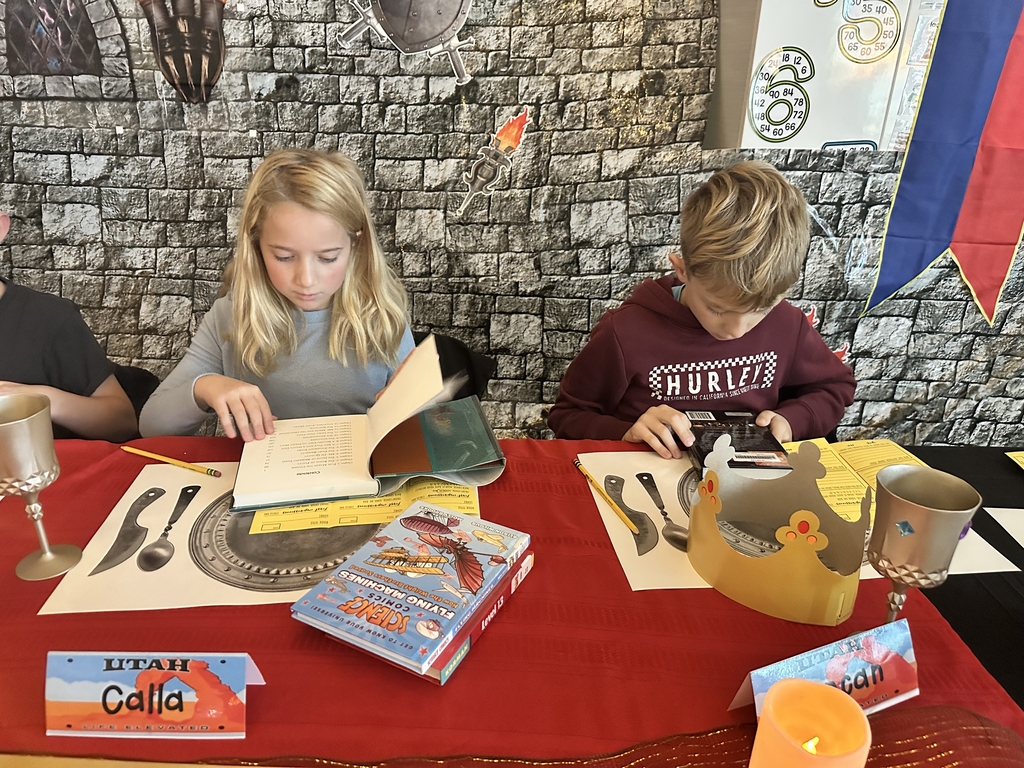 Book Feast - two students reading