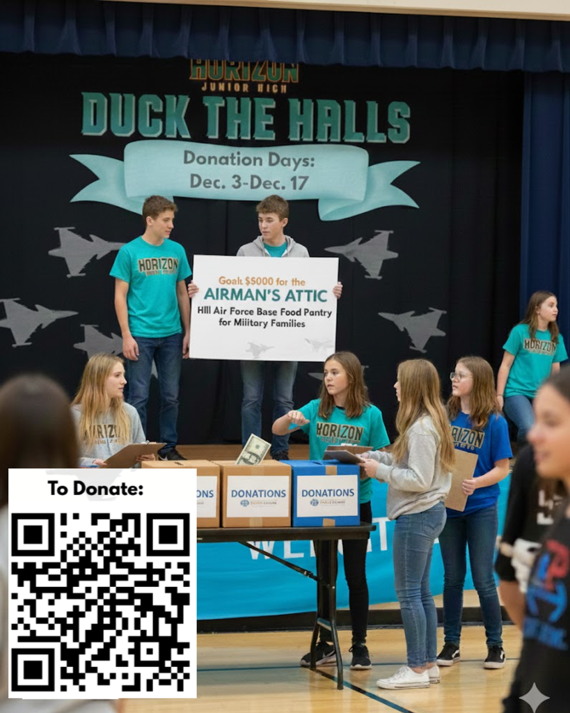Duck The Halls. Goal $5000 for Airman's Attic HAFB Food Pantry for Militiary Families
