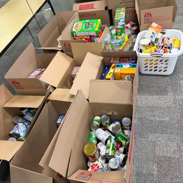 Our food drive is going strong. We have created a food pantry for our own students and have donated many boxes to Bountiful Elementary and Bountiful Food Pantry. We still have two more weeks!