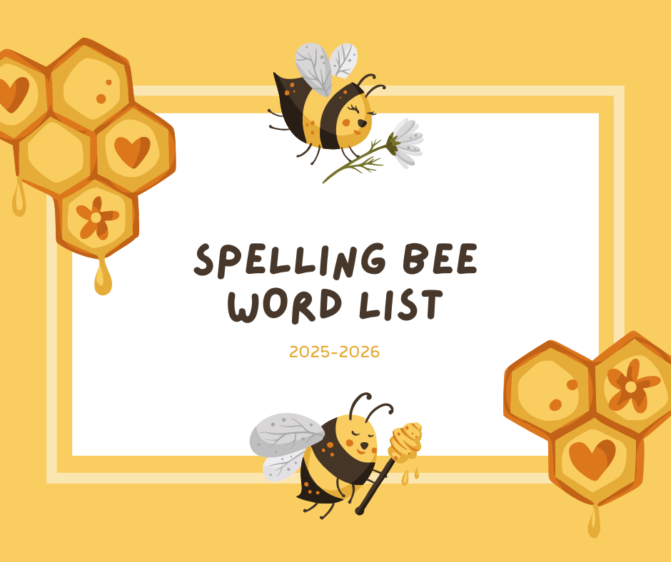 Spelling Bee Word List 2025-2026