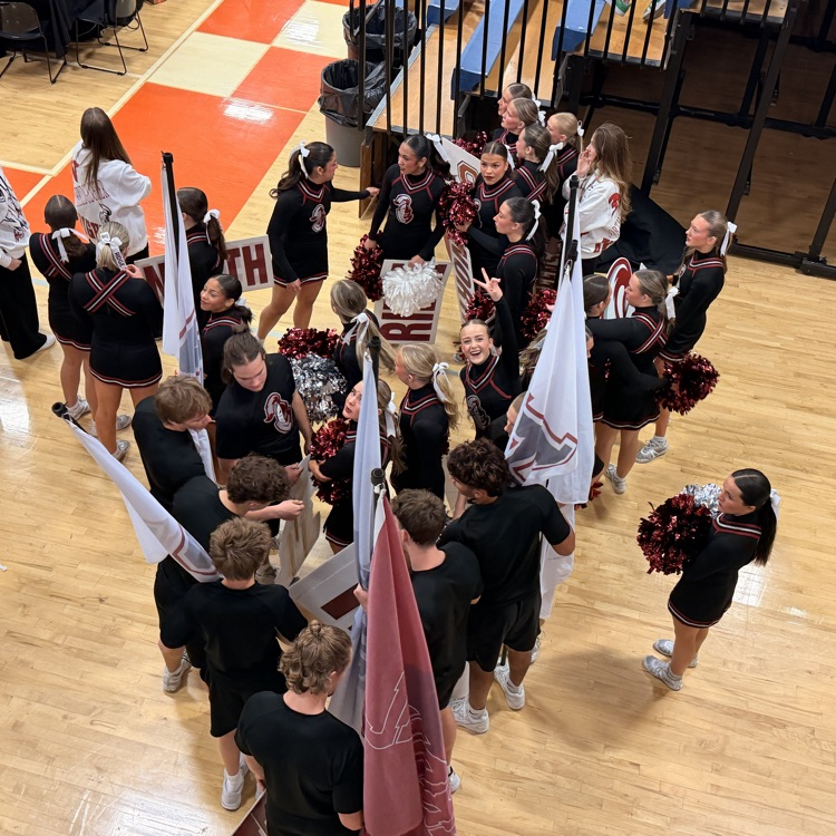 NHS Cheer getting ready to compete