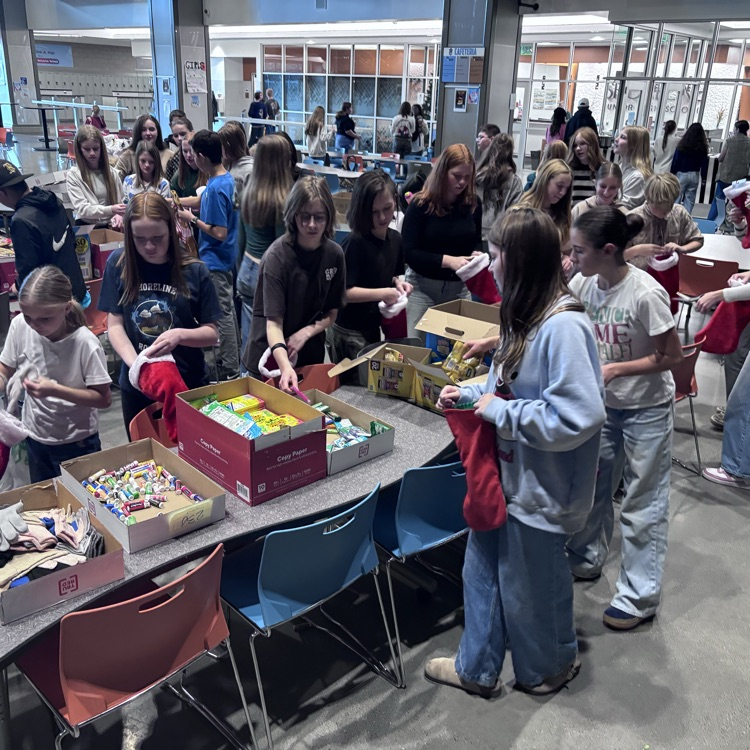 National Junior honor Society making stockings