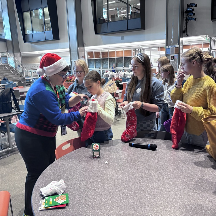 National Junior honor Society making stockings