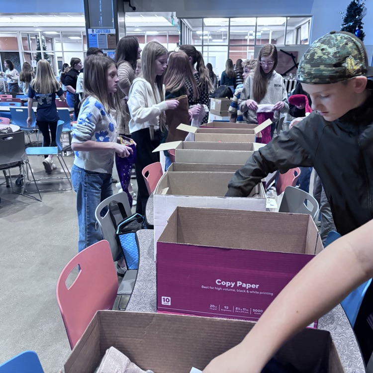 National Junior honor Society making stockings