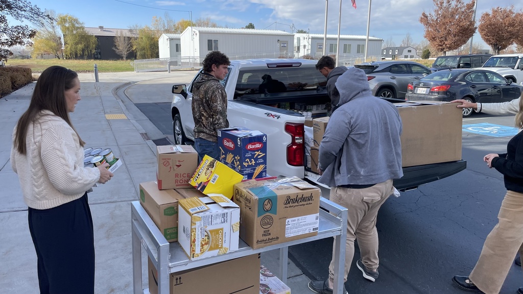 putting food into truck