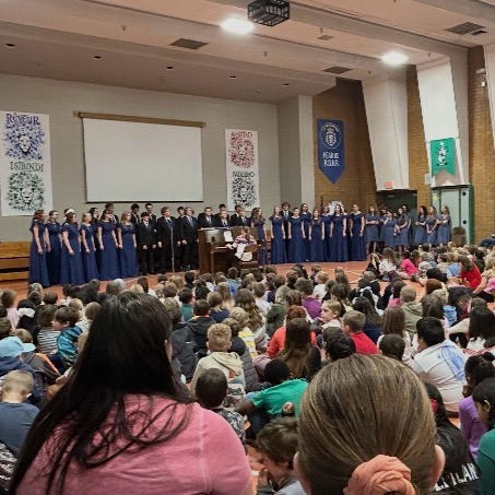Layton High choir students performing