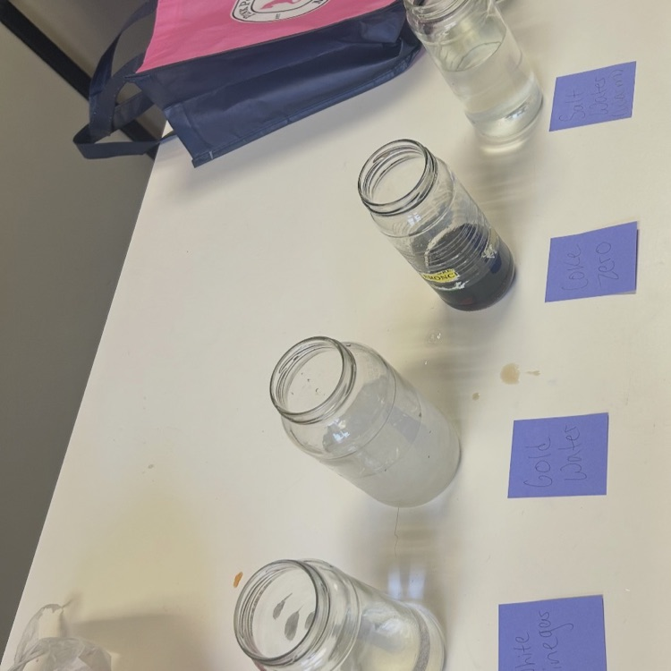 6th graders experimenting with candy canes