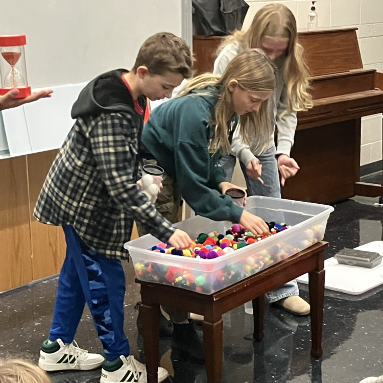 students doing science