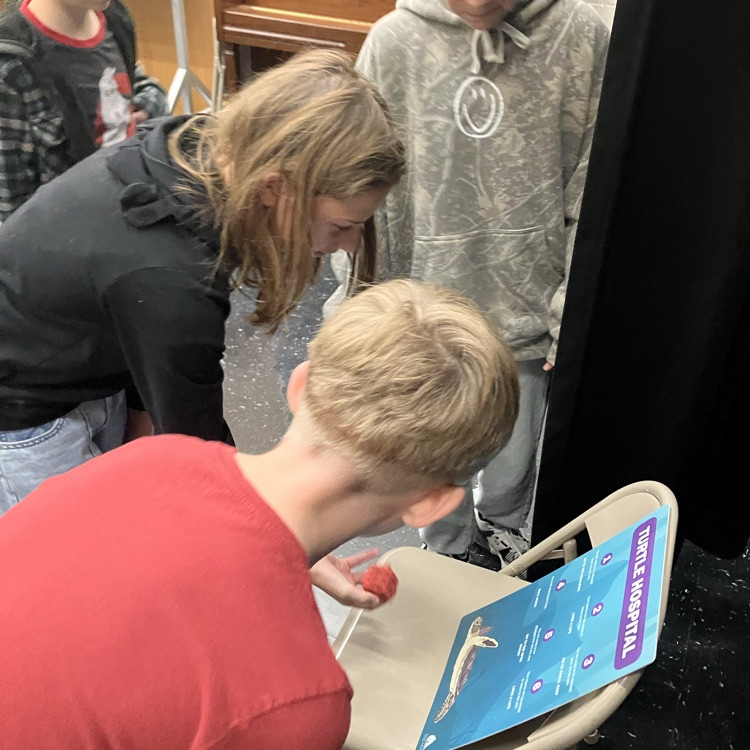 students doing science